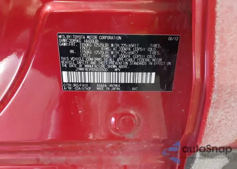 2013 Toyota Rav4 Xle from USA, damaged, VIN JTMRFREV9D5020500